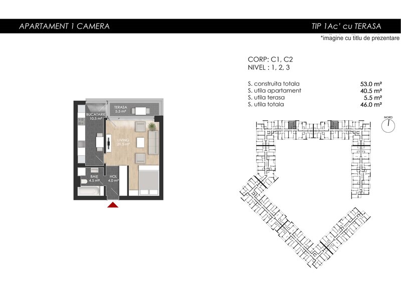 Chitila Studio 40.50 mp s.utila +balcon, nou-finalizat -Zona Mall Colosseum